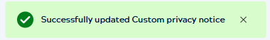 Valid custom privacy notice