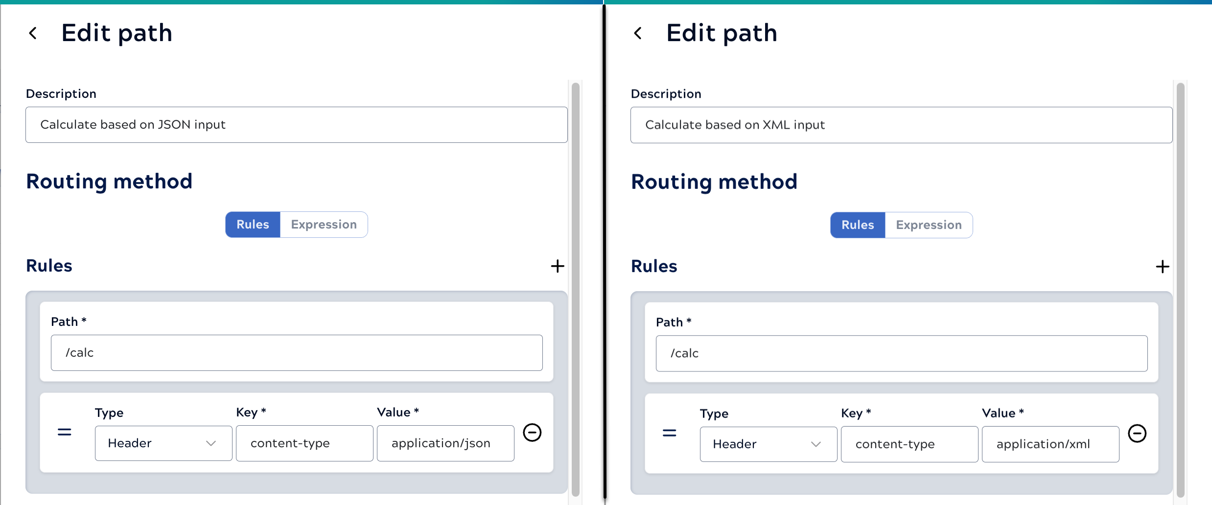 Advanced routing path examples