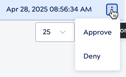 Approve or deny request