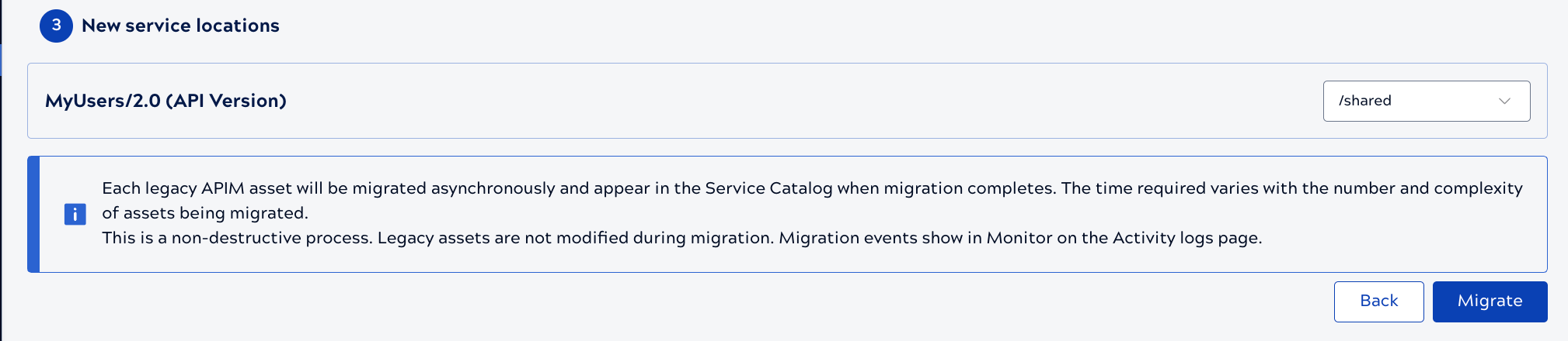 Policy migration step 3