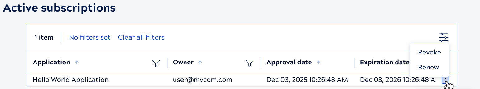 Pending subscription