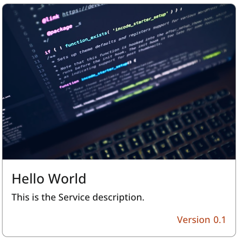 Published Service card