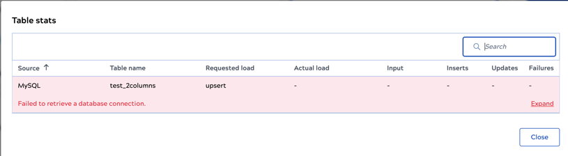 Execution error details