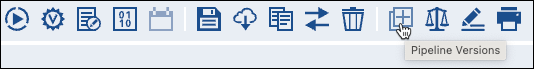 Pipeline versions button