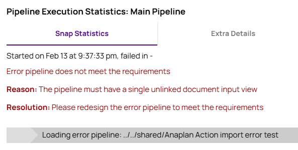 Pipeline Statistics