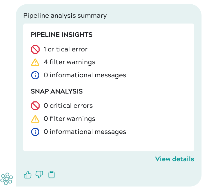 Pipeline analysis summary
