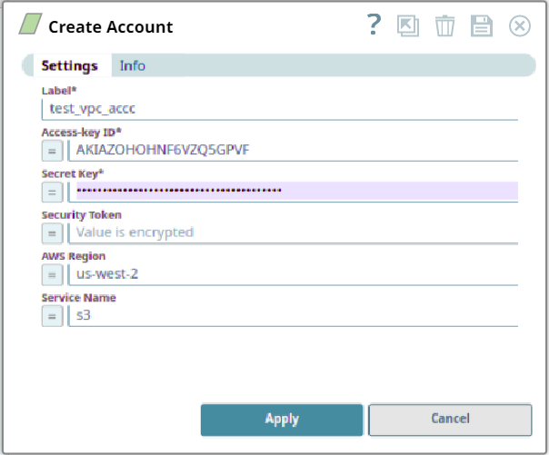 REST AWS SigV4 Account