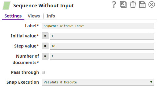 Sequence without input Snap