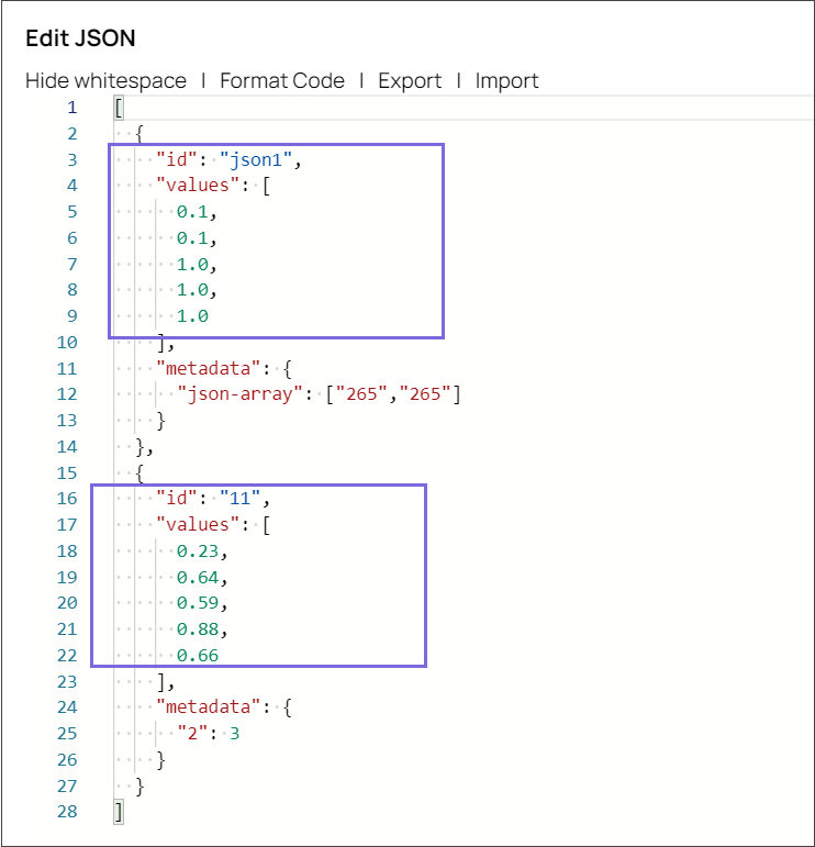JSON Generator Snap configuration