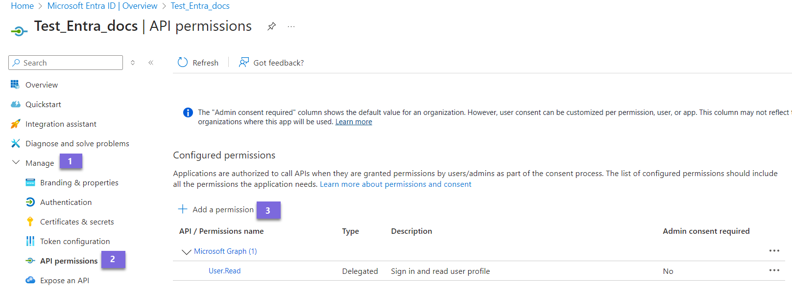 Adding API permissions