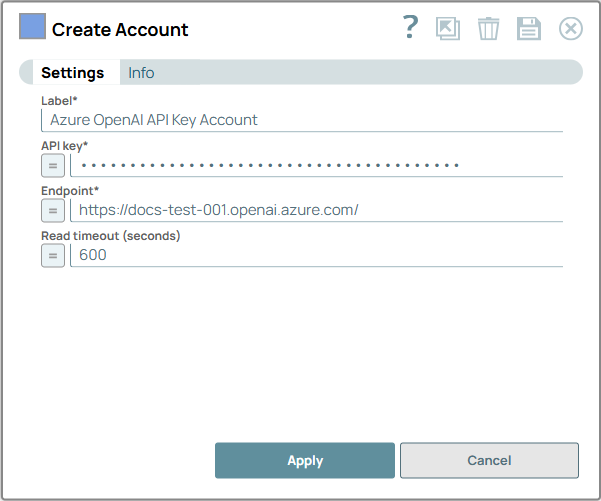 Azure OpenAI API Key Account