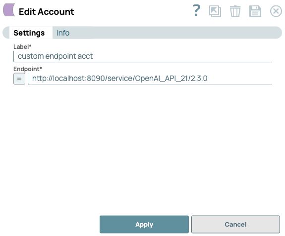 OpenAI Custom Endpoint Account