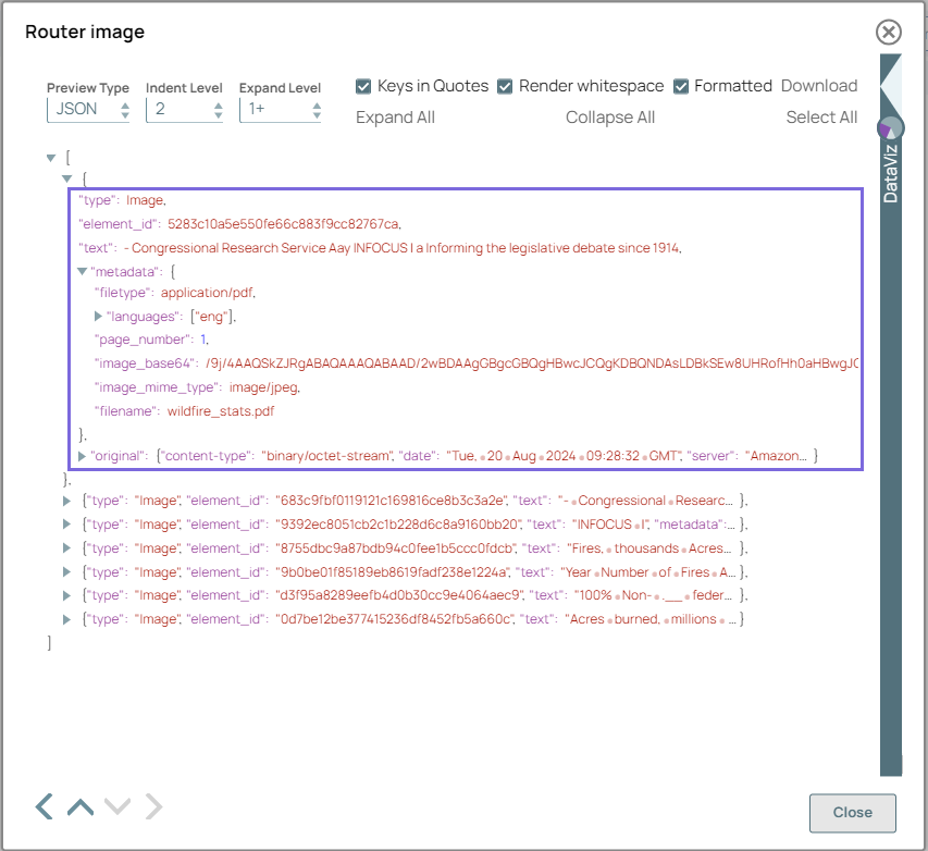 Router Snap output (Image)