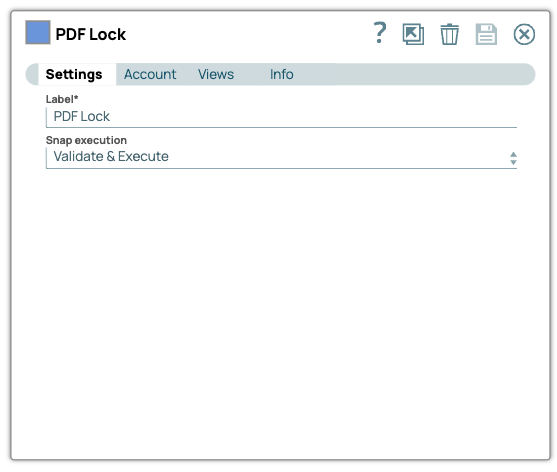PDF Lock Snap configuration